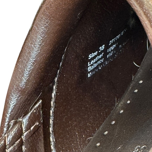 Dansko Patricia Leather Clog Sz 38 Womens Brown Floral Studded Comfort Work Shoe - Picture 2 of 9